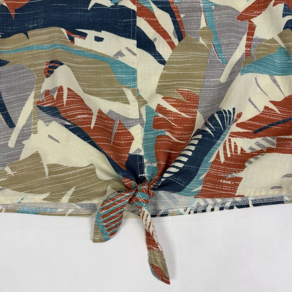 PRANA McKenzie Tank Tie Front Sleeveless Atlantic Paloma Print Women's Small - Picture 6 of 9